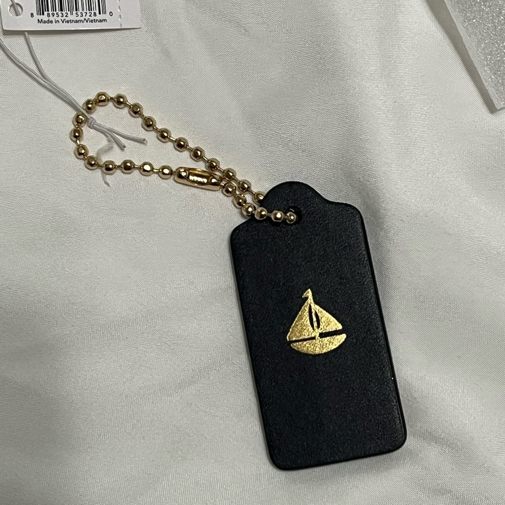Coach leather keychain